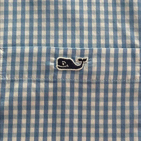 Vineyard Vines Light Blue Gingham Shirt - Picture 3 of 10
